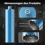 Terpo Diamantna vrtalna krona Ø 132 mm, 450 mm, navoj 1¼″ UNC, tip 1 Shark Delavnica in orodje