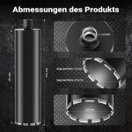 Terpo Diamantna vrtalna krona Ø 132 mm, 450 mm, navoj 1¼″ UNC, tip 2 Mesh Delavnica in orodje