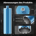 Terpo Diamantna vrtalna krona Ø 152 mm, 450 mm, navoj 1¼″ UNC, tip 1 Shark Delavnica in orodje