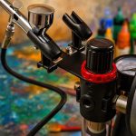 Terpo Držalo za pištolo za montiranje na airbrush regulator tlaka, za 2 pištoli