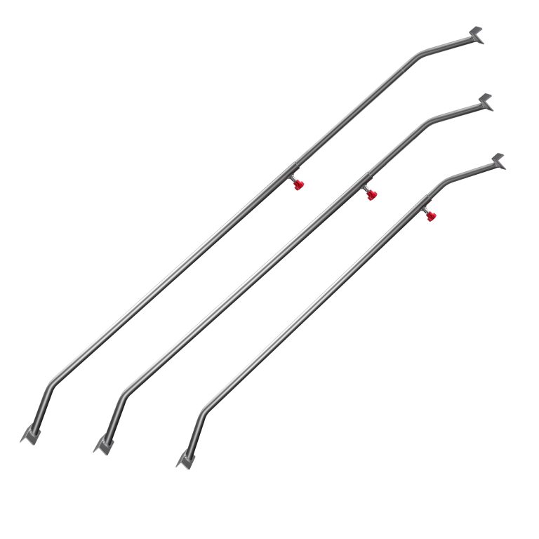 Terpo 3x Držalo za ponjavo prikolice 108–150 cm, aluminij