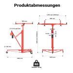 Terpo Dvigalo za plošče – nosilnost 68 kg, mere 1300 x 1400 x 1400 mm Delavnica in orodje