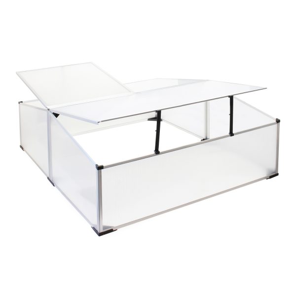 Terpo Dvojni mini rastlinjak 100 × 120 × 40 cm – aluminij, 3 pokrovi