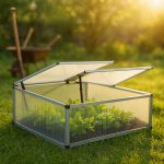 Terpo Dvojni mini rastlinjak 100 × 120 × 40 cm – aluminij, 3 pokrovi