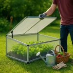 Terpo Dvojni mini rastlinjak 100 × 120 × 40 cm – aluminij, 3 pokrovi