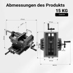 Terpo Dvoosni strojni primež 150 mm, razpon 150 mm, globina 30 mm Delavnica in orodje