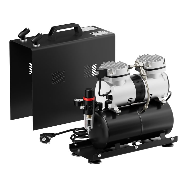 Terpo Dvovaljni airbrush kompresor AS196A s 3-litrskim rezervoarjem, 6 bar Airbrush