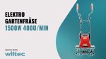 Terpo Električna vrtna freza 1500 W – delovna globina 22 cm, 24 rezil