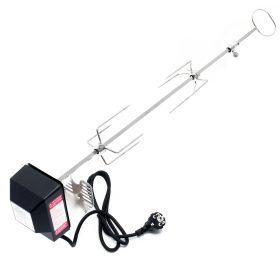 Terpo Električni raženj za žar 82 cm, 230 V, 4 W – 2 sponki za meso, nosilnost 10 kg