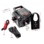 Terpo Električni vitel 12 V 280 W do 2721 kg – jekleno vrv 9,2 m, s kavljem in daljinskim upravljanjem