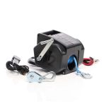 Terpo Električni vitel 12V 350W do 1570 kg – motorni vitel s 1,8 m/min, kavljem in montažno ploščo za reševanje vozil