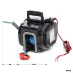 Terpo Električni vitel 12V 450W do 2267 kg, 1,38 m/min, z ročico in kljukami – motorni vitel za reševanje vozil in čolnov