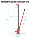 Terpo Farm dvigalka 150 cm (60") – 3000 kg, terenska dvigalka z zobato letvico za terenska vozila in ATV