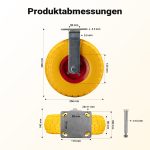 Terpo Fiksno kolesce – Ø 256 mm, nosilnost 150 kg