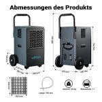Terpo Gradbeni razvlaževalnik 650 W – mere 470 x 440 x 850 mm Delavnica in orodje