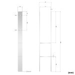 Terpo H-sidro za steber 71 × 600 mm – komplet 1 kosov, vroče cinkano Gradbeni materiali in pripomočki