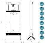 Terpo Hidravlična delavniška stiskalnica 20 t, 700 × 600 × 1500 mm, črna Delavnica in orodje
