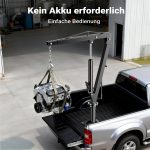 Terpo Hidravlični nakladalni žerjav (pickup kran) višine 1800 mm z nosilnostjo 900 kg in vrtljivim obročem 360° – masivno stojalo za montažo na tla, delavniški žerjav