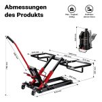 Terpo Hidravlično dvigalo 3-v-1 do 300 kg – za motor, ATV, kosilnico in štirikolesnik
