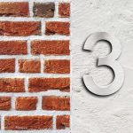 Terpo Hišna številka 3 iz nerjavnega jekla – 3D dizajn Fasada, vrata, ograja