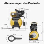 Terpo Hišni vodovod 3500 l/h – 19 l membranska posoda, predfilter, višina 44 m