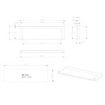 Terpo Imenska tablica za poštni nabiralnik – 92.30 × 28.40 × 5.70 mm Fasada, vrata, ograja