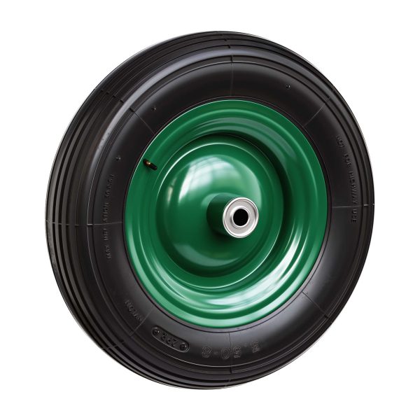Terpo Kolo za samokolnico 3.50-8 – kovinsko platišče, kotni ventil, nosilnost 120 kg