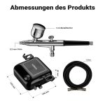 Terpo Kompaktni airbrush komplet HS-A9K s šobami 0,2–0,5 mm Airbrush