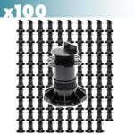 Terpo Komplet 100 nastavljivih podstavkov za terasne deske, planke in plošče 137–215 mm – nosilnost 2.700 kg Gradbeni materiali in pripomočki