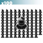 Terpo Komplet 100 nastavljivih podstavkov za terasne deske, planke in plošče 60–138 mm – nosilnost 2.700 kg Gradbeni materiali in pripomočki