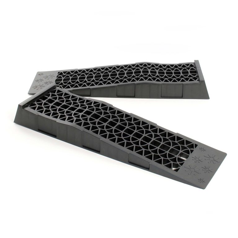 Terpo Komplet 2 ekstra ploskih avtomobilskih ramp, 700 × 200 × 78 mm, nosilnost 3000 kg na par, reciklirani HDPE Prikolice