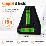 Terpo Komplet 2 magnetnih libel – natančne vodne tehtnice z magneti za niveliranje v delavnici, domu in na gradbišču