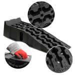 Terpo Komplet 2 težkih avtomobilskih ramp, 910 × 300 × 220 mm, nosilnost 5000 kg na par, HDPE-plastika Prikolice