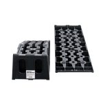 Terpo Komplet 2 težkih avtomobilskih ramp, 910 × 300 × 220 mm, nosilnost 5000 kg na par, HDPE-plastika Prikolice