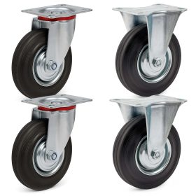 Terpo Komplet 4 transportnih koles Ø 75 mm – 2 vrtljivi in 2 fiksni, nosilnost 50 kg na kolesce Delavnica in orodje