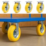 Terpo Komplet 4 fiksna transportna kolesa Ø 225 mm, 100 kg/kolo, brez zavore Delavnica in orodje