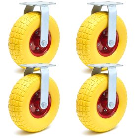 Terpo Komplet 4 fiksnih transportnih koles Ø 258 × 78 mm, 150 kg/kolo, rumena Delavnica in orodje