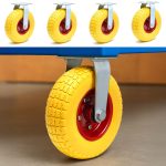 Terpo Komplet 4 fiksnih transportnih koles Ø 258 × 78 mm, 150 kg/kolo, rumena Delavnica in orodje