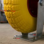 Terpo Komplet 4 fiksnih transportnih koles Ø 258 × 78 mm, 150 kg/kolo, rumena Delavnica in orodje