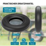 Terpo Komplet 4 pnevmatik za samokolnico 3.50-8, 350 × 100 mm – nosilnost 130 kg