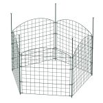 Terpo Komplet 5 vrtnih ograjnih elementov 77 × 78 cm – zelena mreža z zgornjim lokom