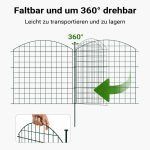 Terpo Komplet 5 vrtnih ograjnih elementov 77 × 78 cm – zelena mreža z zgornjim lokom