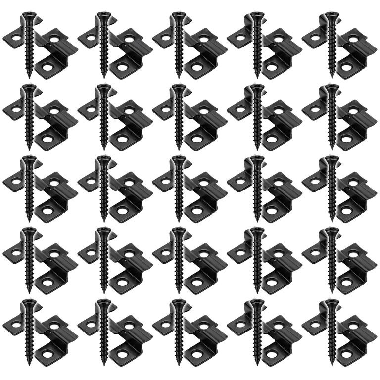 Terpo Komplet 50 inox sponk za terasne deske, utor 6 mm, 60 vijakov Torx T15 3,5 × 20 mm, črna prevleka Gradbeni materiali in pripomočki