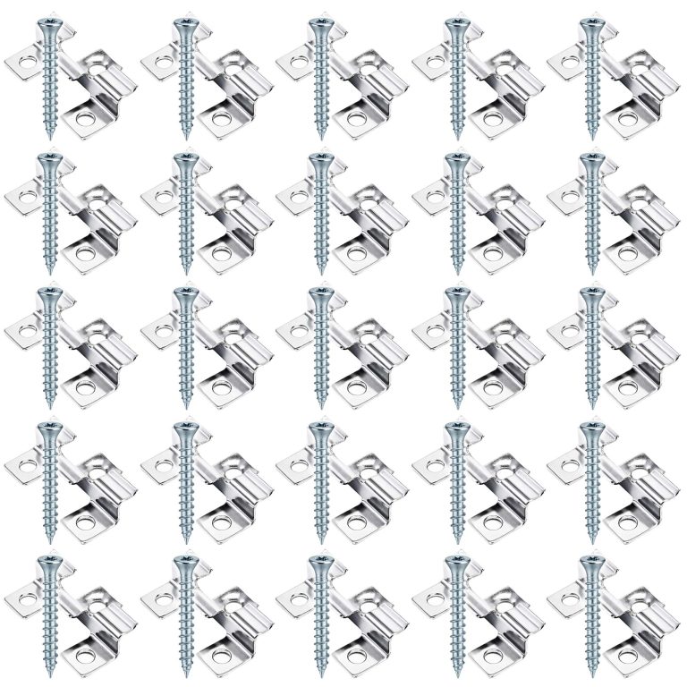 Terpo Komplet 50 inox sponk za terasne deske, utor 6 mm, 60 vijakov Torx T15 3,5 × 20 mm, neprevlečeni inox Gradbeni materiali in pripomočki
