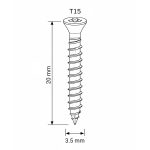 Terpo Komplet 50 inox sponk za terasne deske, utor 6 mm, 60 vijakov Torx T15 3,5 × 20 mm, črna prevleka Gradbeni materiali in pripomočki