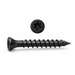 Terpo Komplet 50 inox sponk za terasne deske, utor 6 mm, 60 vijakov Torx T15 3,5 × 20 mm, črna prevleka Gradbeni materiali in pripomočki