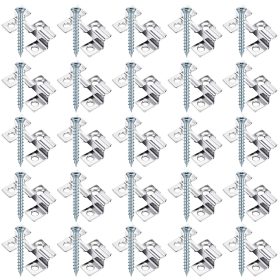 Terpo Komplet 50 inox sponk za terasne deske, utor 7 mm, 60 vijakov Torx T15 3,5 × 20 mm, neprevlečeni inox Gradbeni materiali in pripomočki
