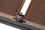 Terpo Komplet 50 inox sponk za terasne deske, utor 8 mm, 60 vijakov Torx T15 3,5 × 20 mm, neprevlečeni inox Gradbeni materiali in pripomočki
