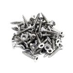 Terpo Komplet 50 inox sponk za terasne deske, utor 8 mm, 60 vijakov Torx T15 3,5 × 20 mm, neprevlečeni inox Gradbeni materiali in pripomočki