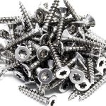 Terpo Komplet 50 inox sponk za terasne deske, utor 8 mm, 60 vijakov Torx T15 3,5 × 20 mm, neprevlečeni inox Gradbeni materiali in pripomočki